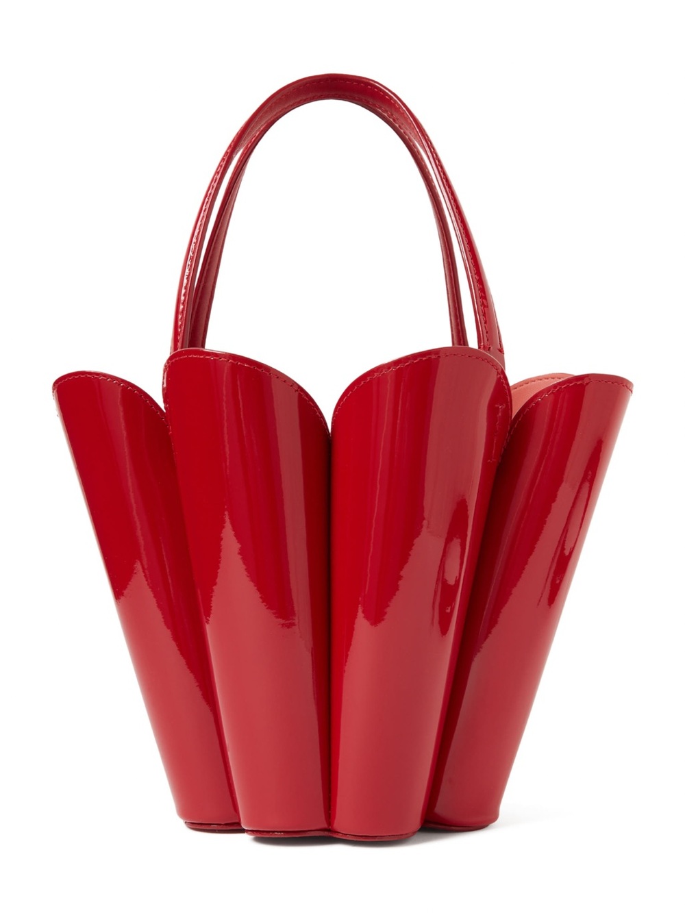 ♠️Kate Spade New York The Patent Spade Flower Bucket Bag, Dark Scarlet Red NWT
